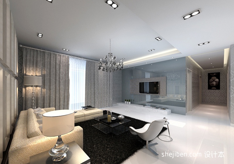 客廳電視墻設計效果圖