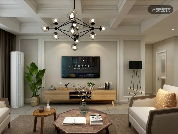 美式田園4居室， 窩在布藝沙發上擼貓6733409