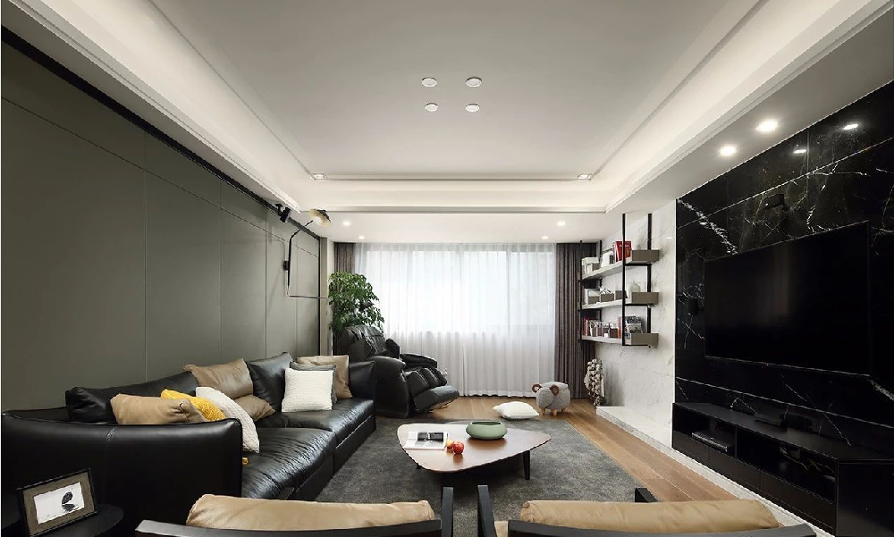 時尚質感簡約大平層 陽臺改廚房擴大餐廳11182915