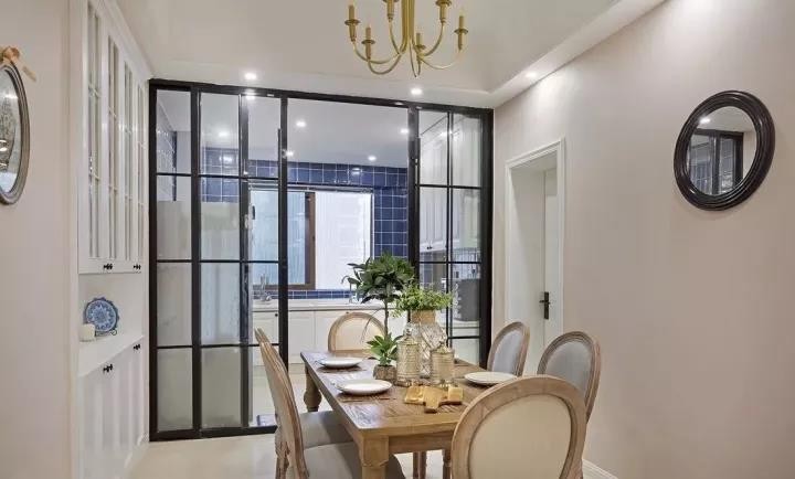 卡座餐廳+飄窗臥室，美式三居室美到沒朋友11457541