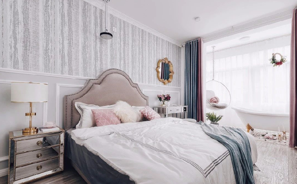 85㎡現代美式兩居 把浴缸搬進陽臺里12148386