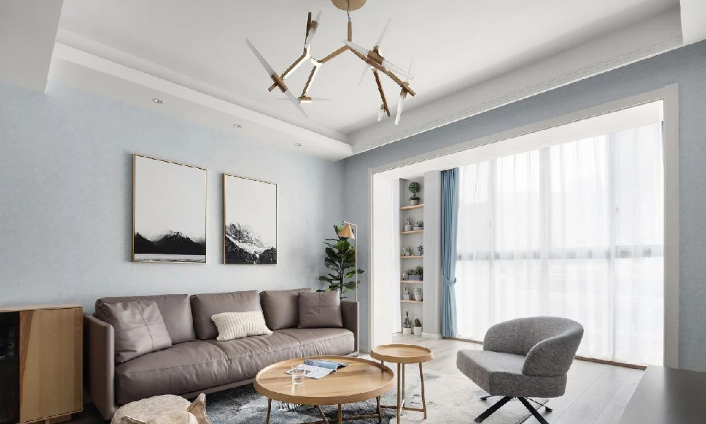 沉悶中式老房變身清新明媚簡約新家12547357