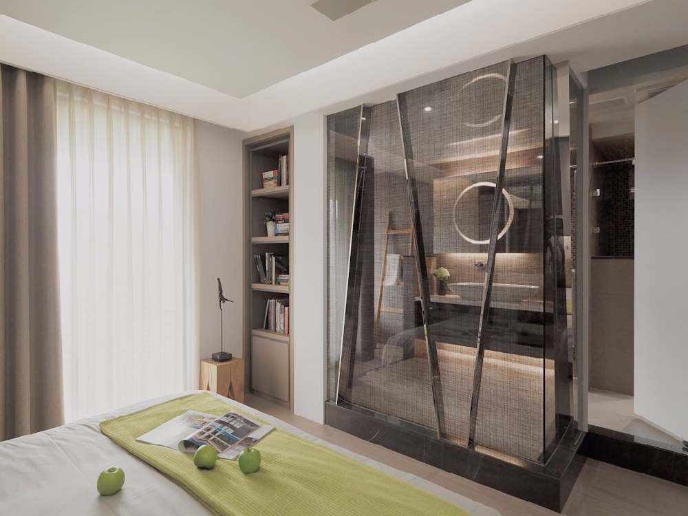 現代簡約風格裝修，高級灰的簡約客廳背景墻13380399