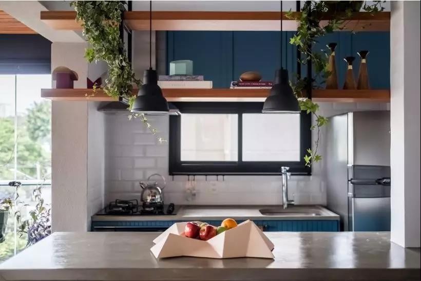 70㎡開放式廚房，餐桌放陽臺真寬敞！13804407