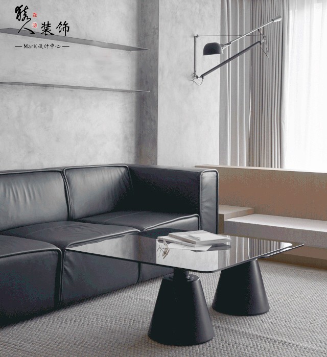 150平黑白灰木極簡風 陽臺做成榻榻米14452429