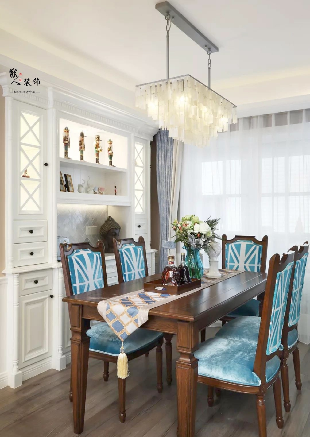 138平美式，進門設鞋柜隔斷太明智了！14478076