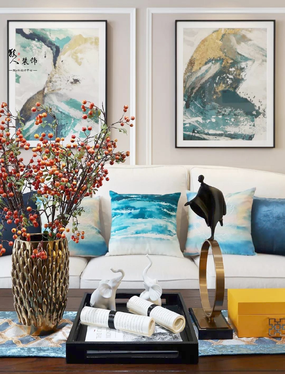 138平美式，進門設鞋柜隔斷太明智了！14478074