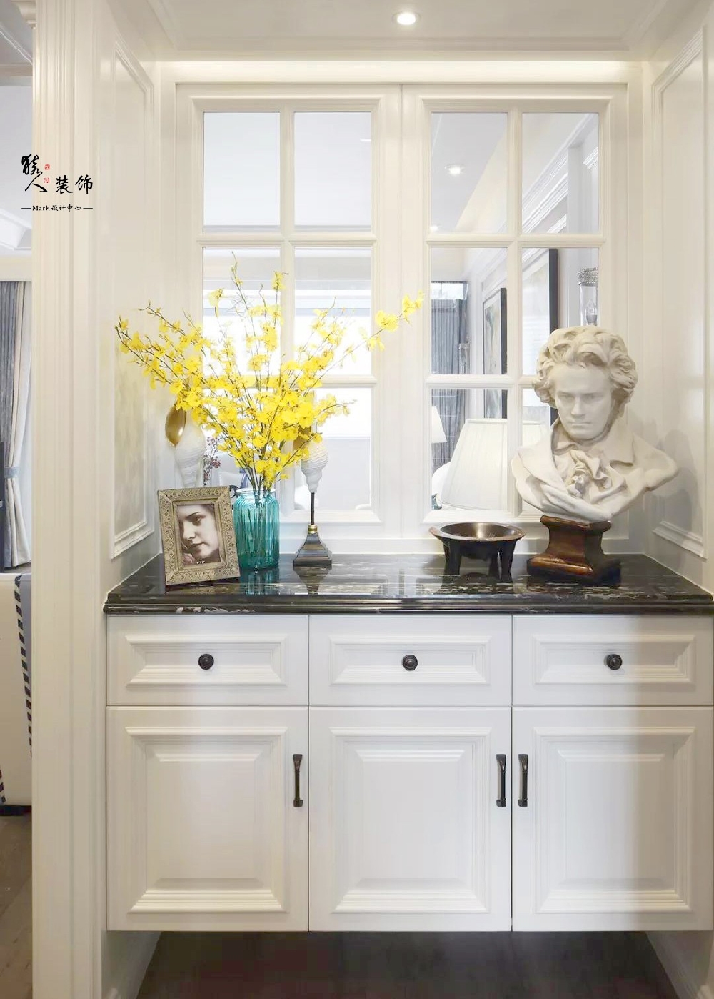 138平美式，進門設鞋柜隔斷太明智了！14478069