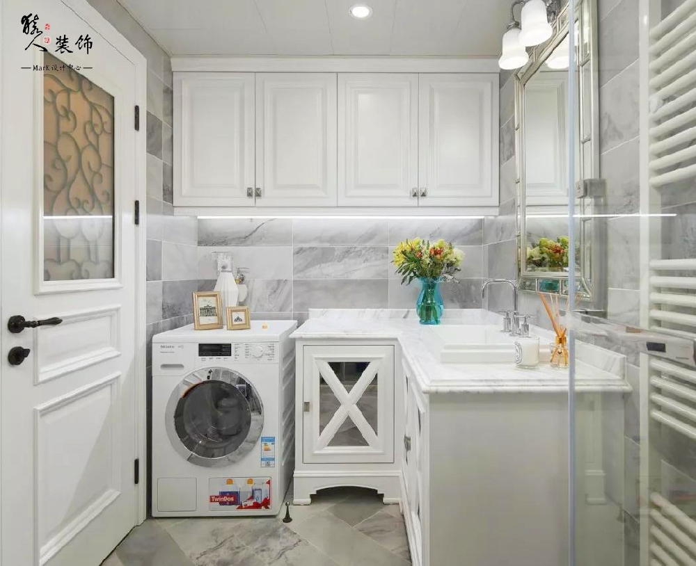 138平美式，進門設鞋柜隔斷太明智了！14478083