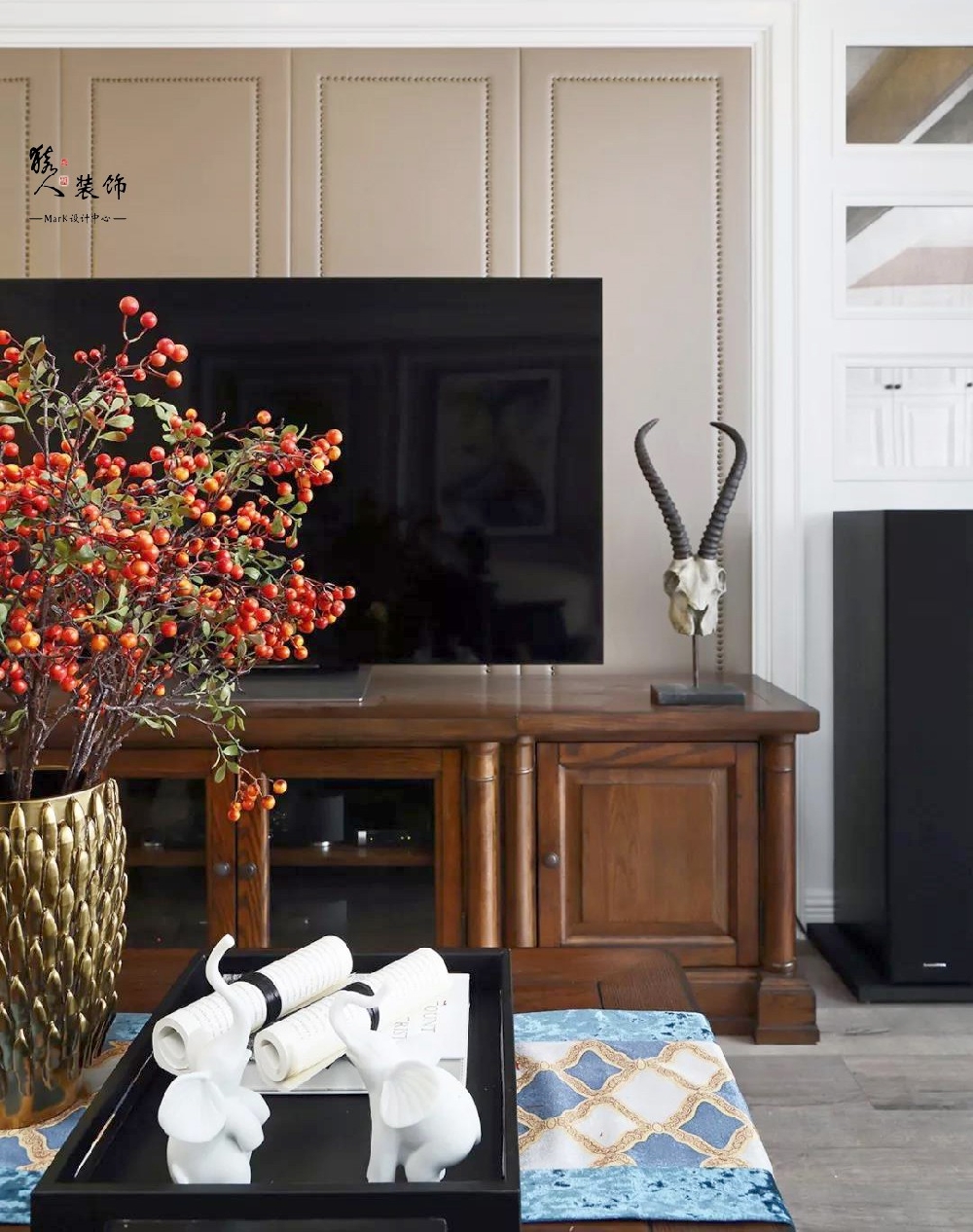 138平美式，進門設鞋柜隔斷太明智了！14478075