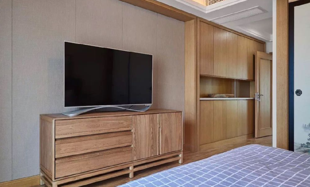 135㎡日式休閑，電視墻做隱形門14889864