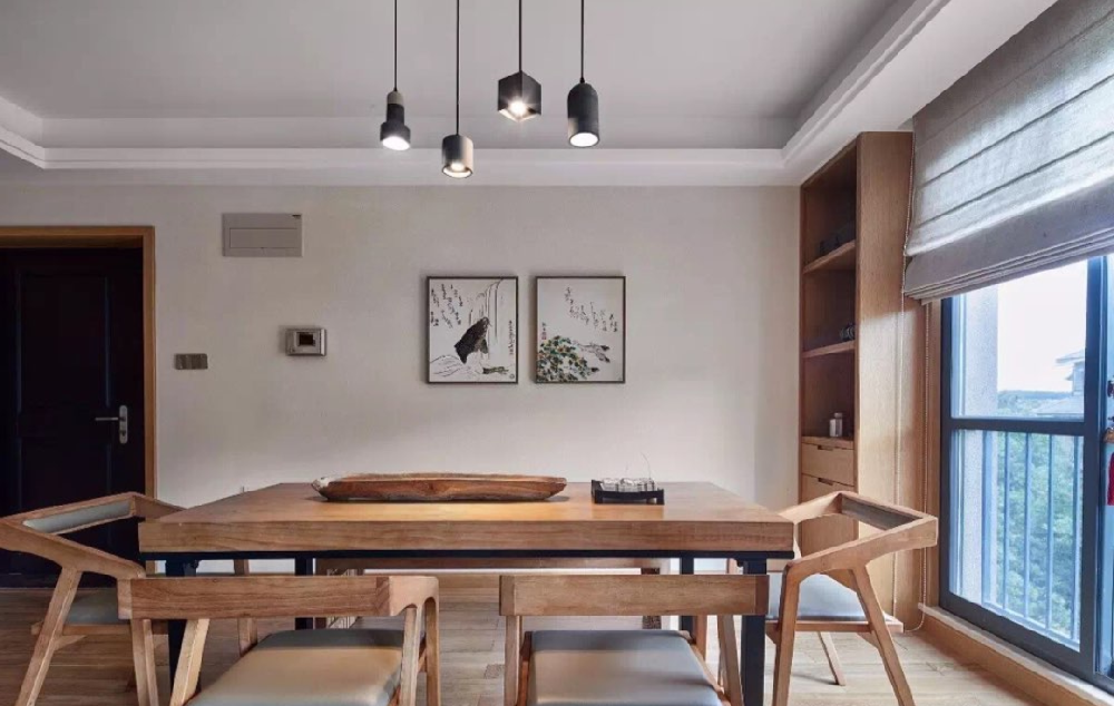 135㎡日式休閑，電視墻做隱形門14889856