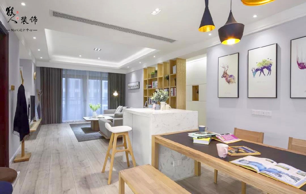 190㎡現代簡約，走廊墻面，實用美觀15063606