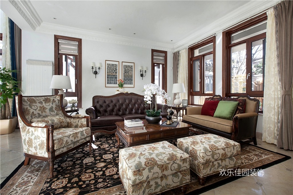 550平別墅，一層美式一層中式15092016