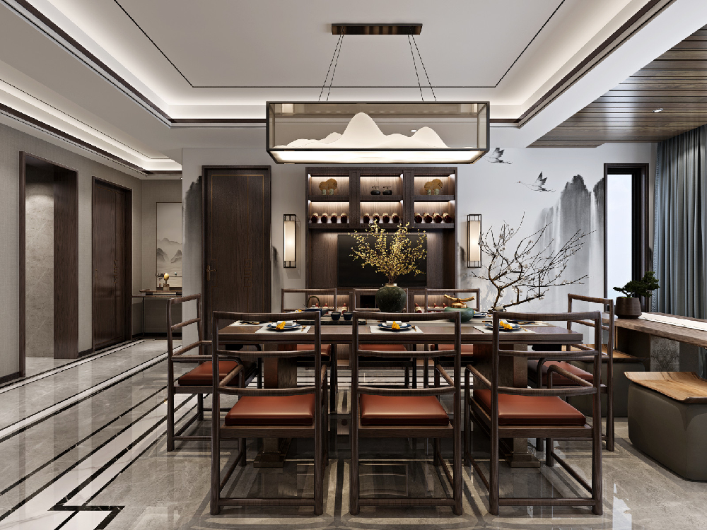 230平新中式怎么裝才好看，來看看他家15382180