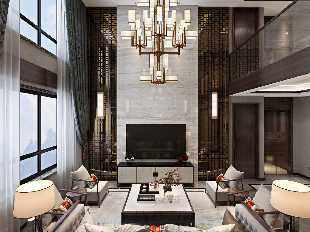 230平新中式怎么裝才好看，來看看他家15382173