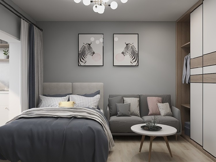 40平一室一廳北歐簡約小戶型