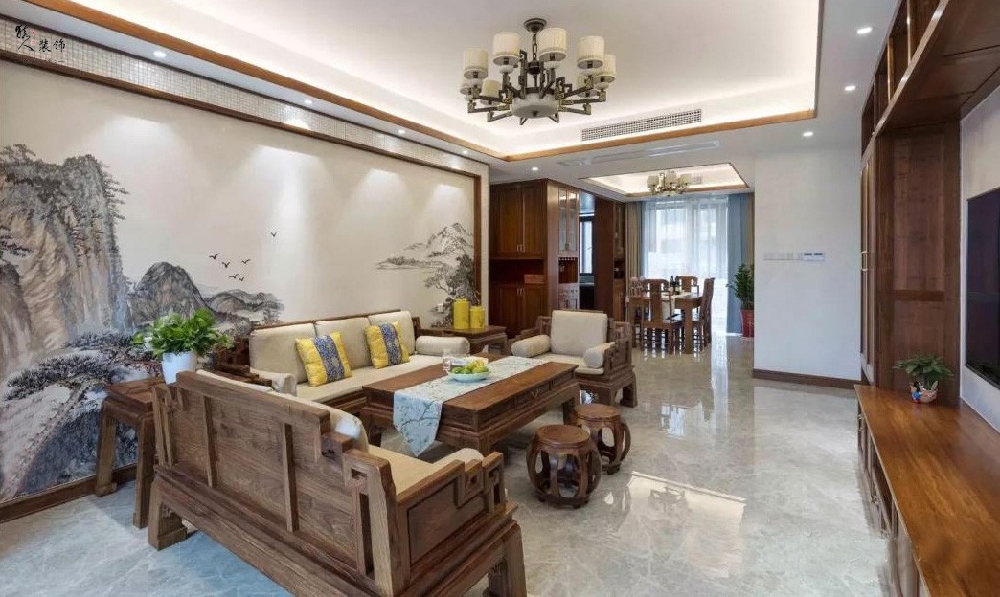 140平新中式，衛生間花雕隔斷盡顯大氣！16577626