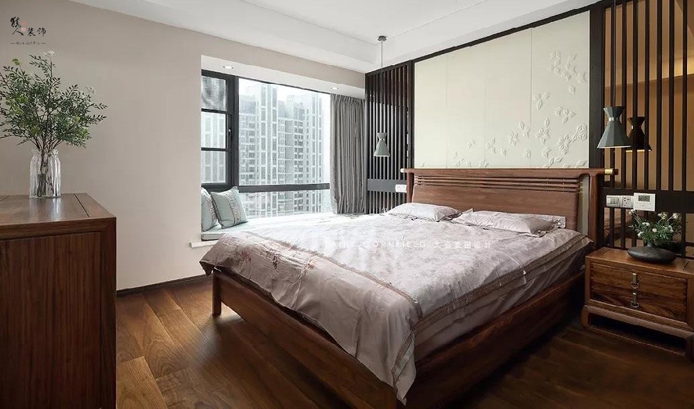 136平新中式，胡桃木家具韻味最顯檔次！16638644