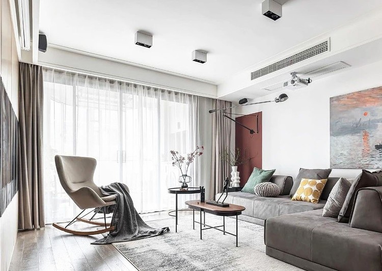 115平現代簡約三室，儲藏室隔出玄關