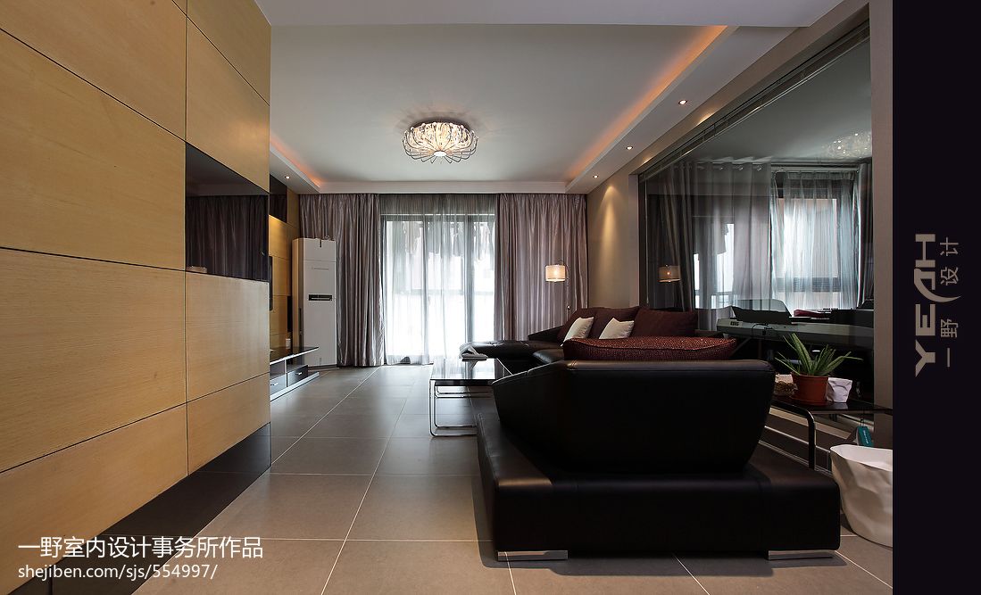 現代簡約風格客廳吊頂設計