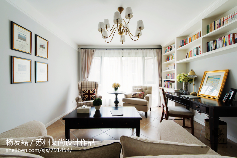 美式風格家居客廳裝修圖片