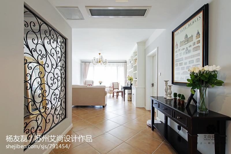 美式過道隔斷裝修效果圖