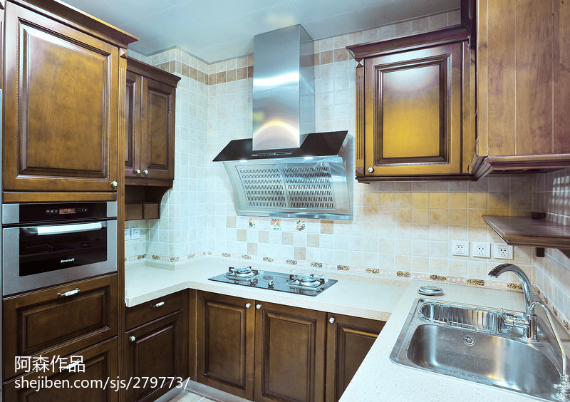熱門中式復式廚房裝修實景圖