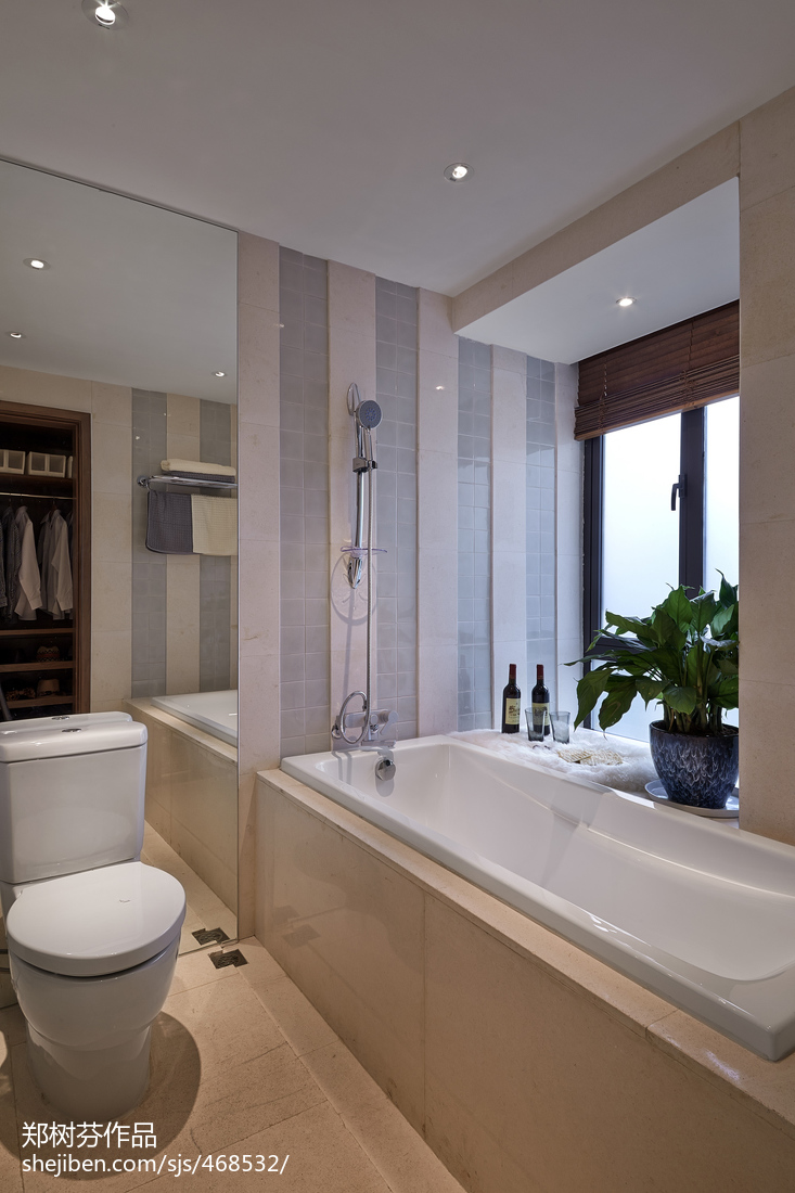 現代中式衛生間裝修圖