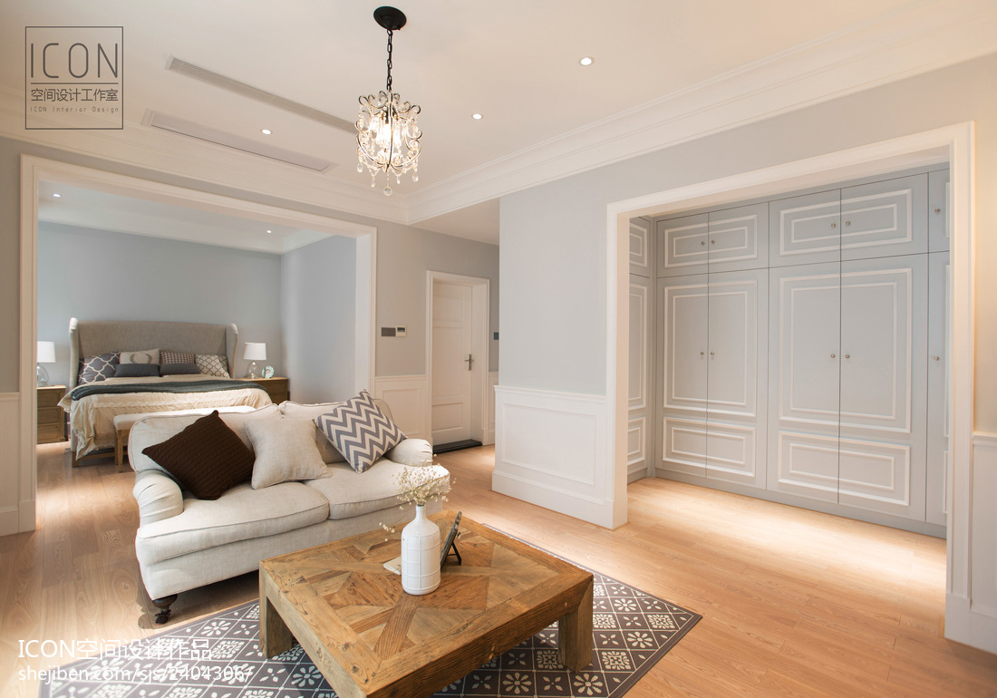 美式風格臥室前廳裝修圖片