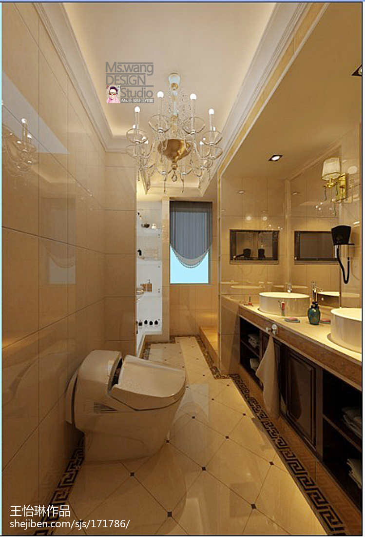 質樸137平歐式四居衛生間實景圖