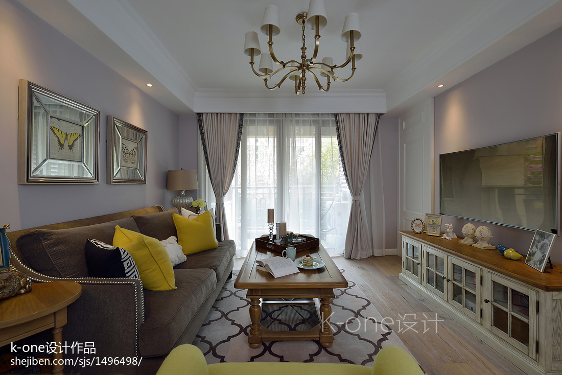 大氣51平美式二居客廳設計美圖