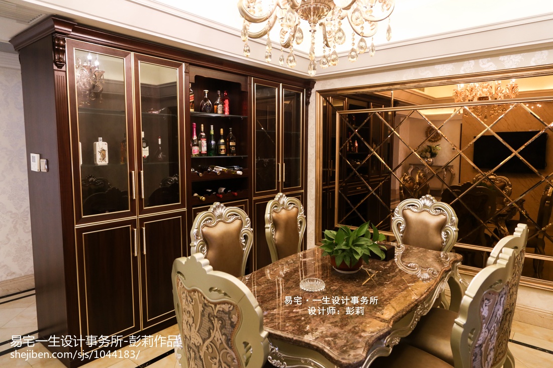 簡歐餐廳酒柜設計效果圖云集