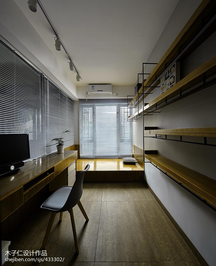 混搭風格豪宅書房榻榻米裝修設計