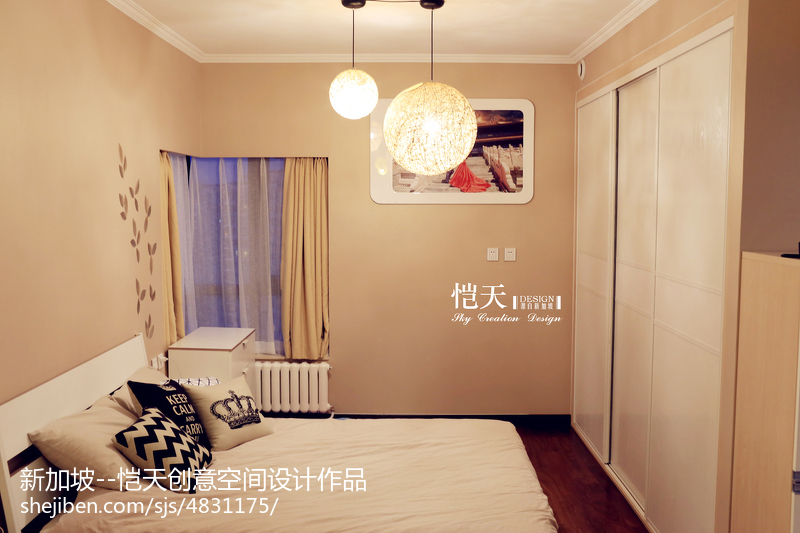 現代風格臥室飄窗圖片