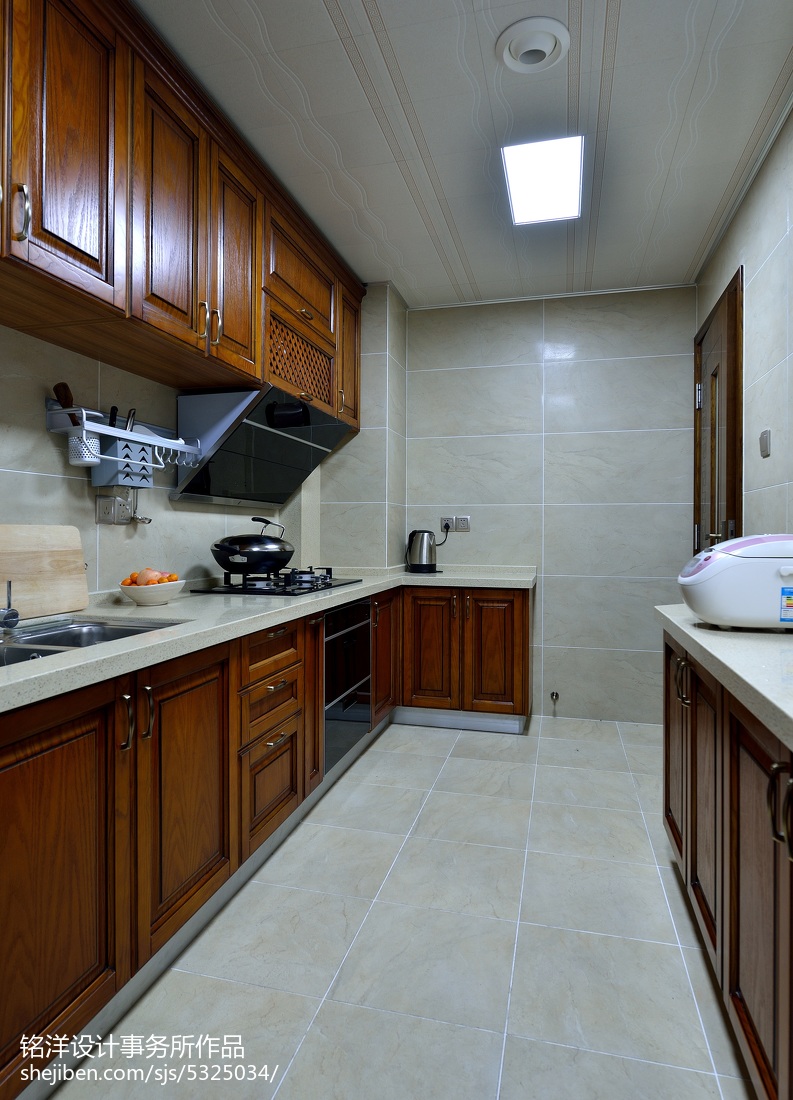 現代中式廚房吊頂效果圖