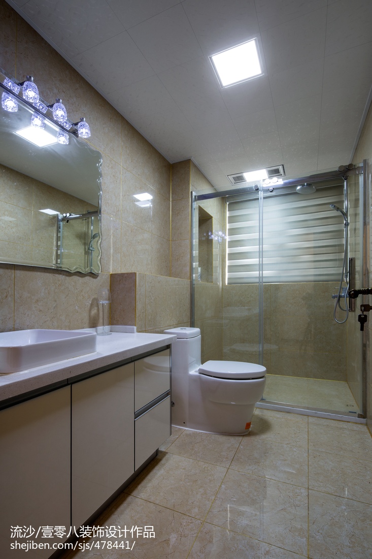 古典中式衛生間吊頂效果圖