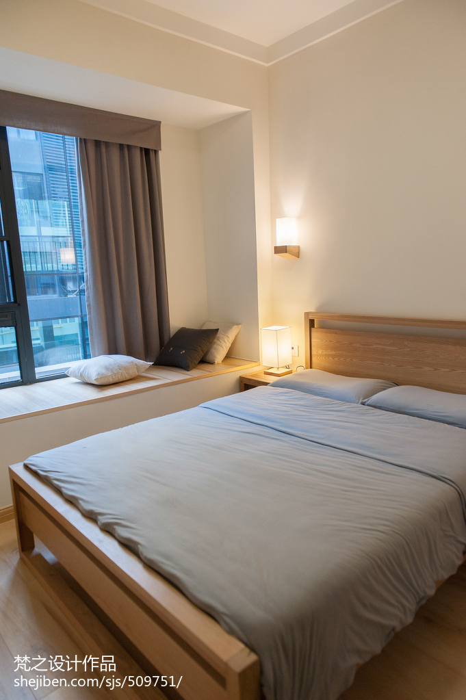 簡約中式臥室窗臺榻榻米效果圖