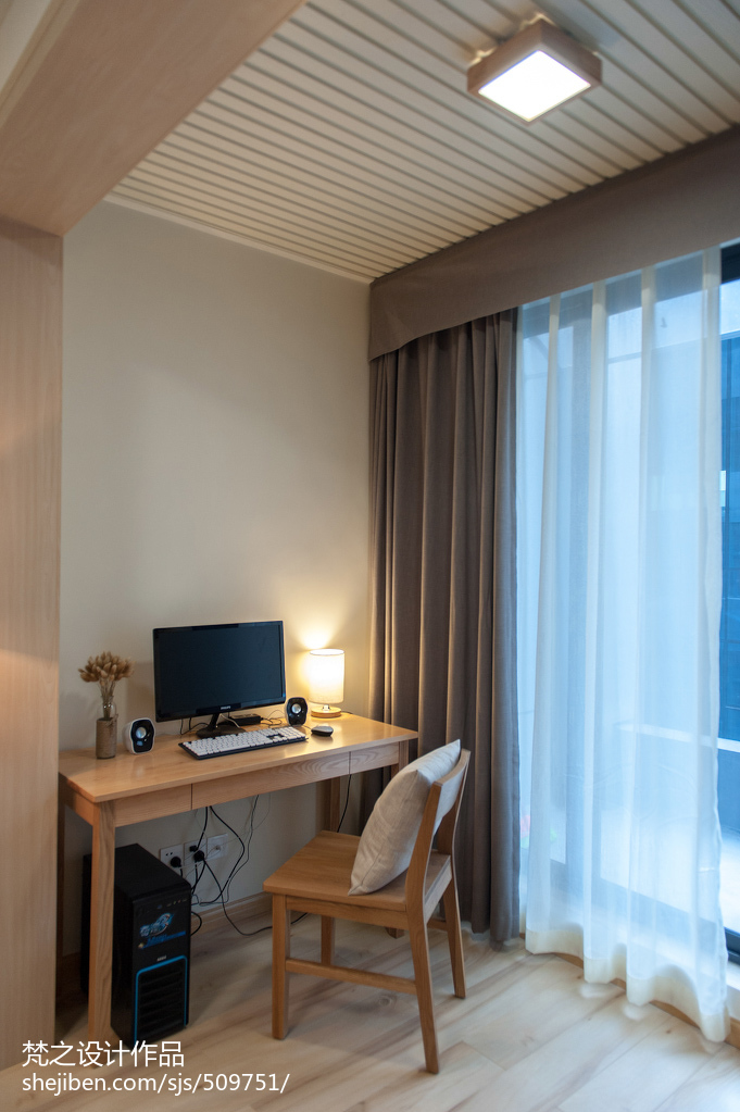 簡約中式陽臺設計效果圖