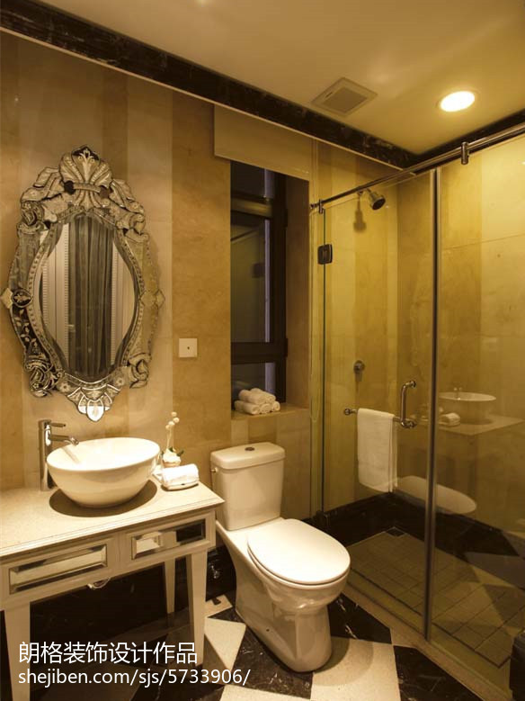 2018面積137平歐式四居衛生間效果圖片大全
