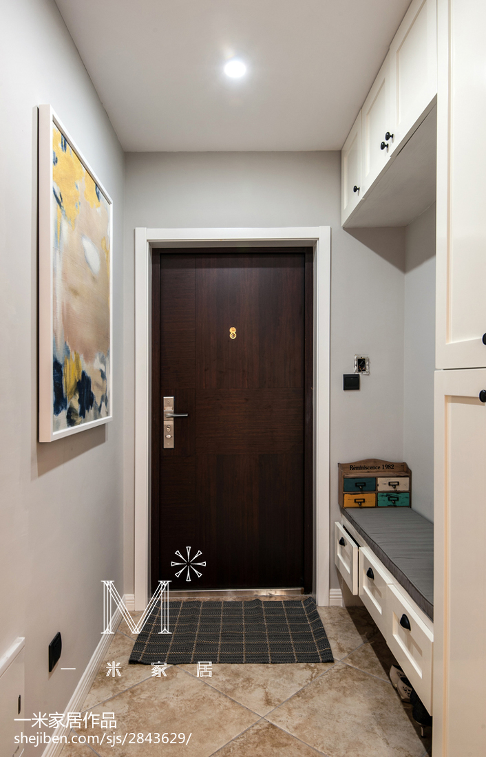 現代美式玄關鞋柜裝修效果圖