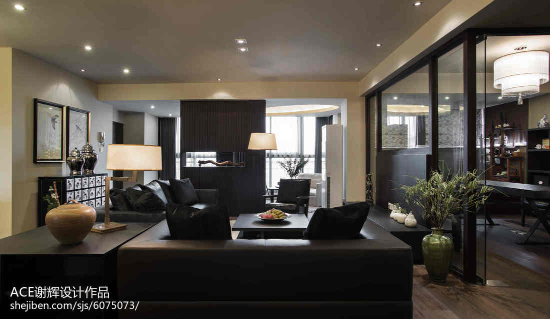 精美118平米中式別墅客廳裝修圖片