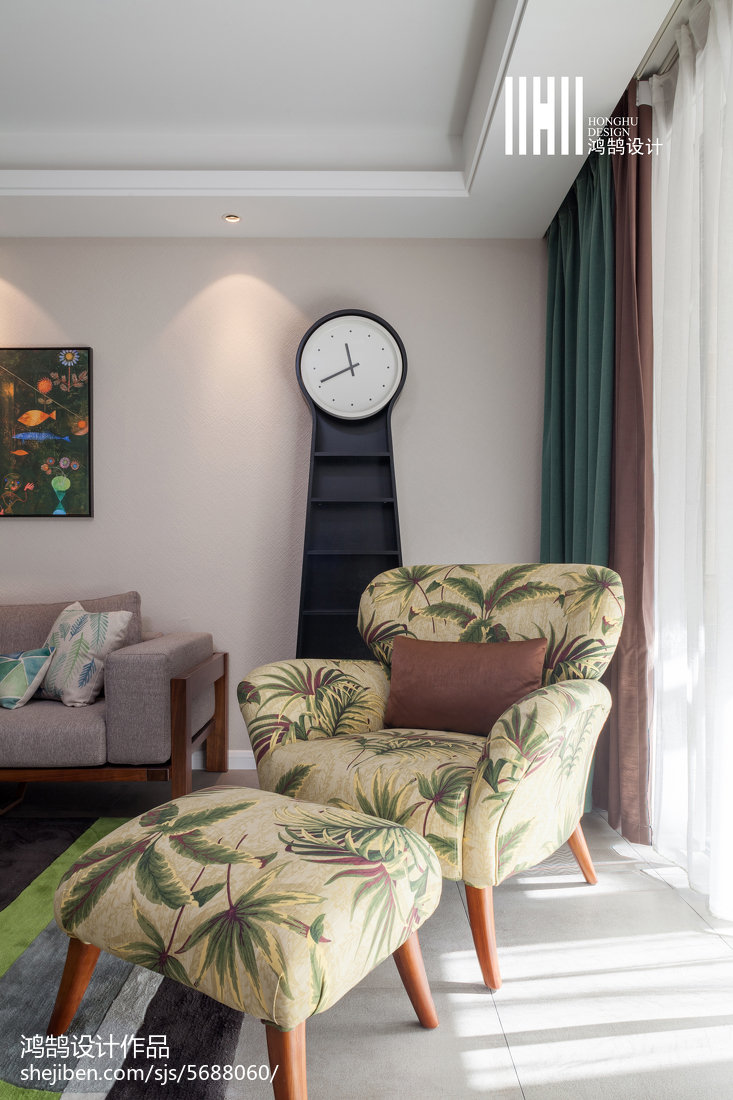 精選90平米三居客廳簡約實景圖片