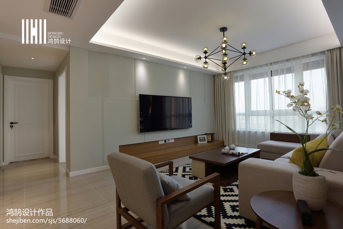 201892平米三居客廳簡約裝修欣賞圖片