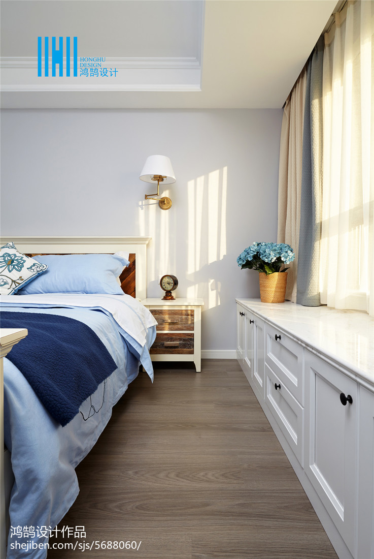 美式飄窗窗臺裝修圖片