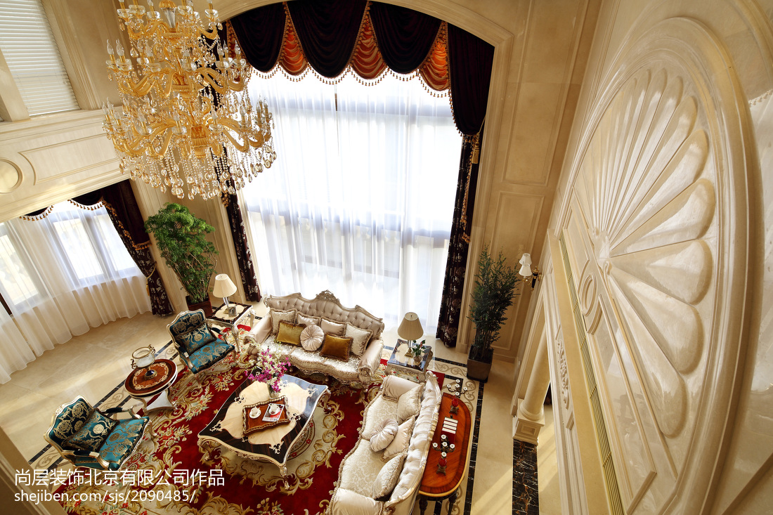 精選面積144平別墅客廳歐式裝飾圖片欣賞