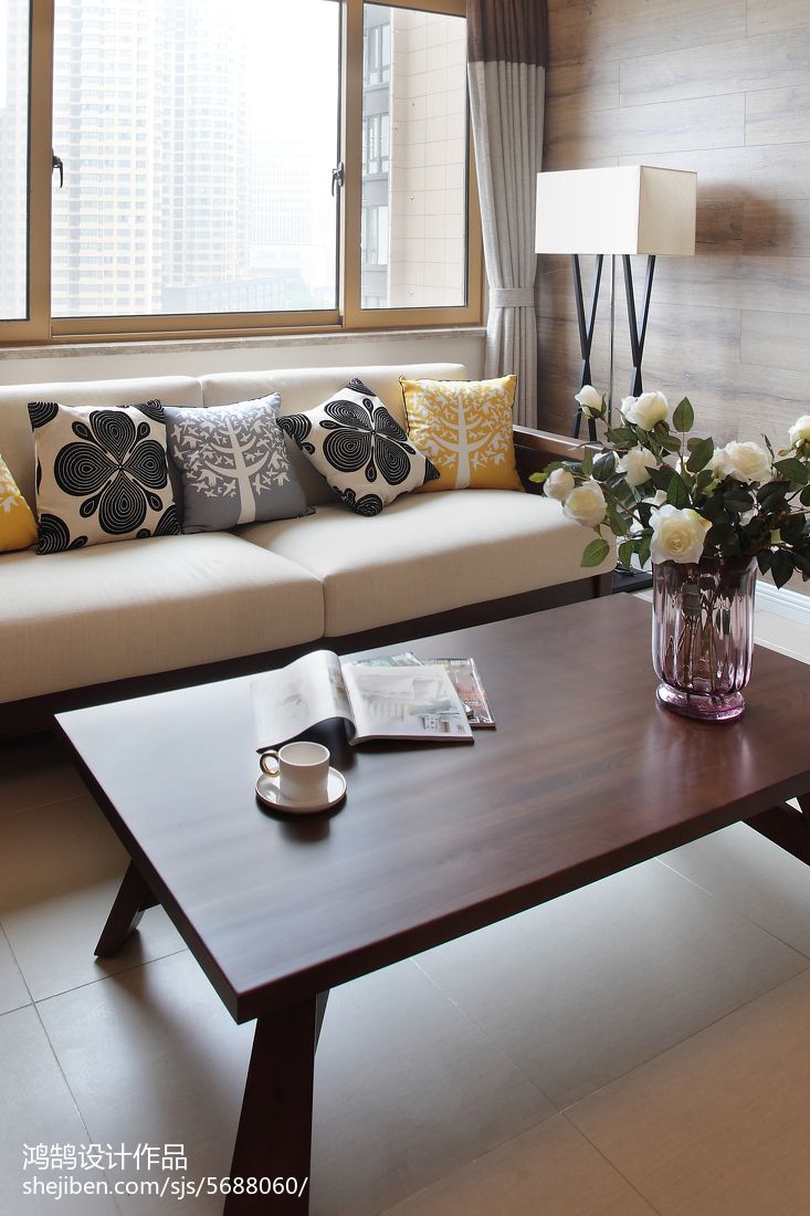 95平方三居客廳簡約裝飾圖