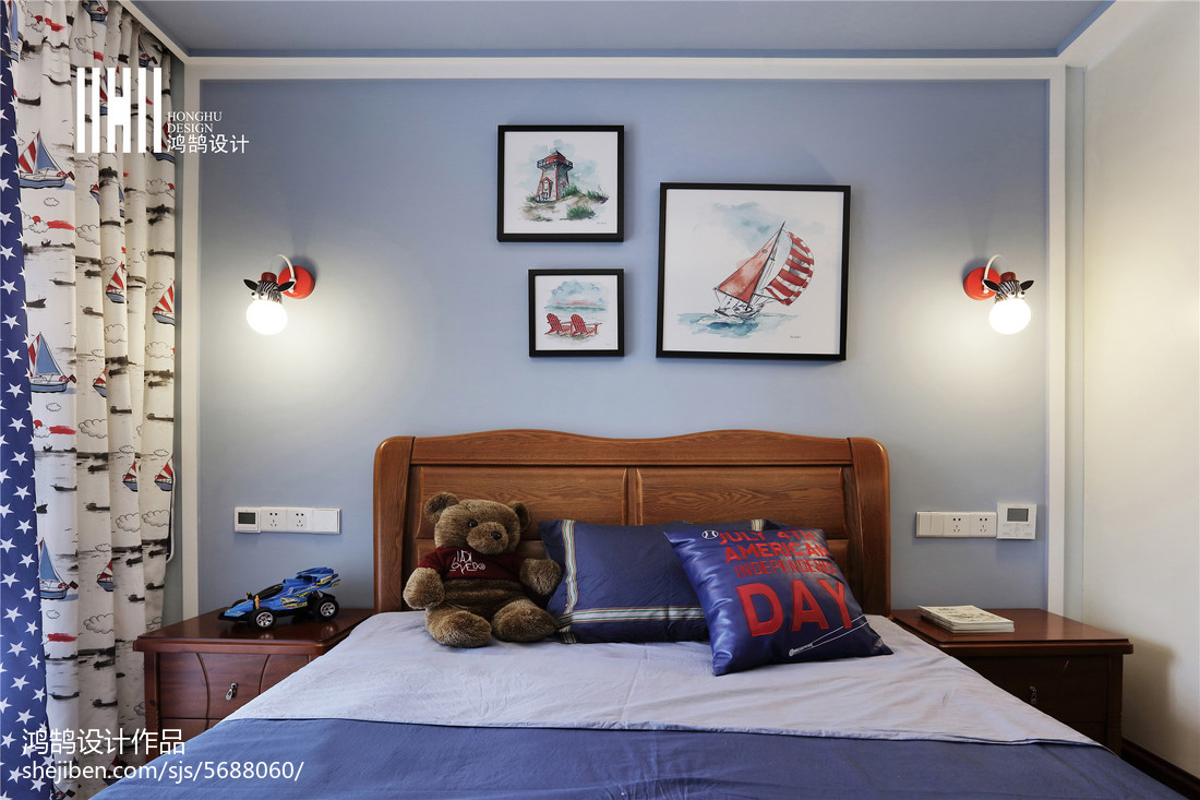 面積108平中式三居兒童房裝修圖片