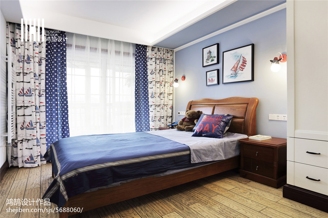 2018面積96平中式三居兒童房裝修設計效果圖片欣賞