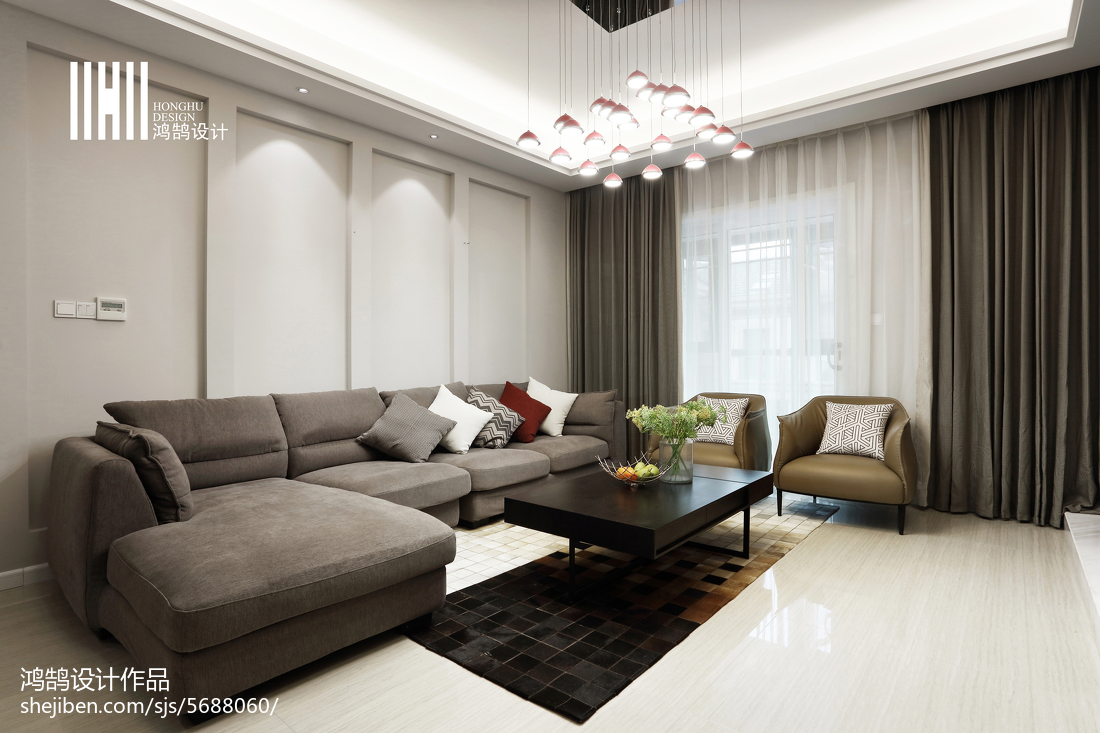 悠雅46平現代復式裝修圖片